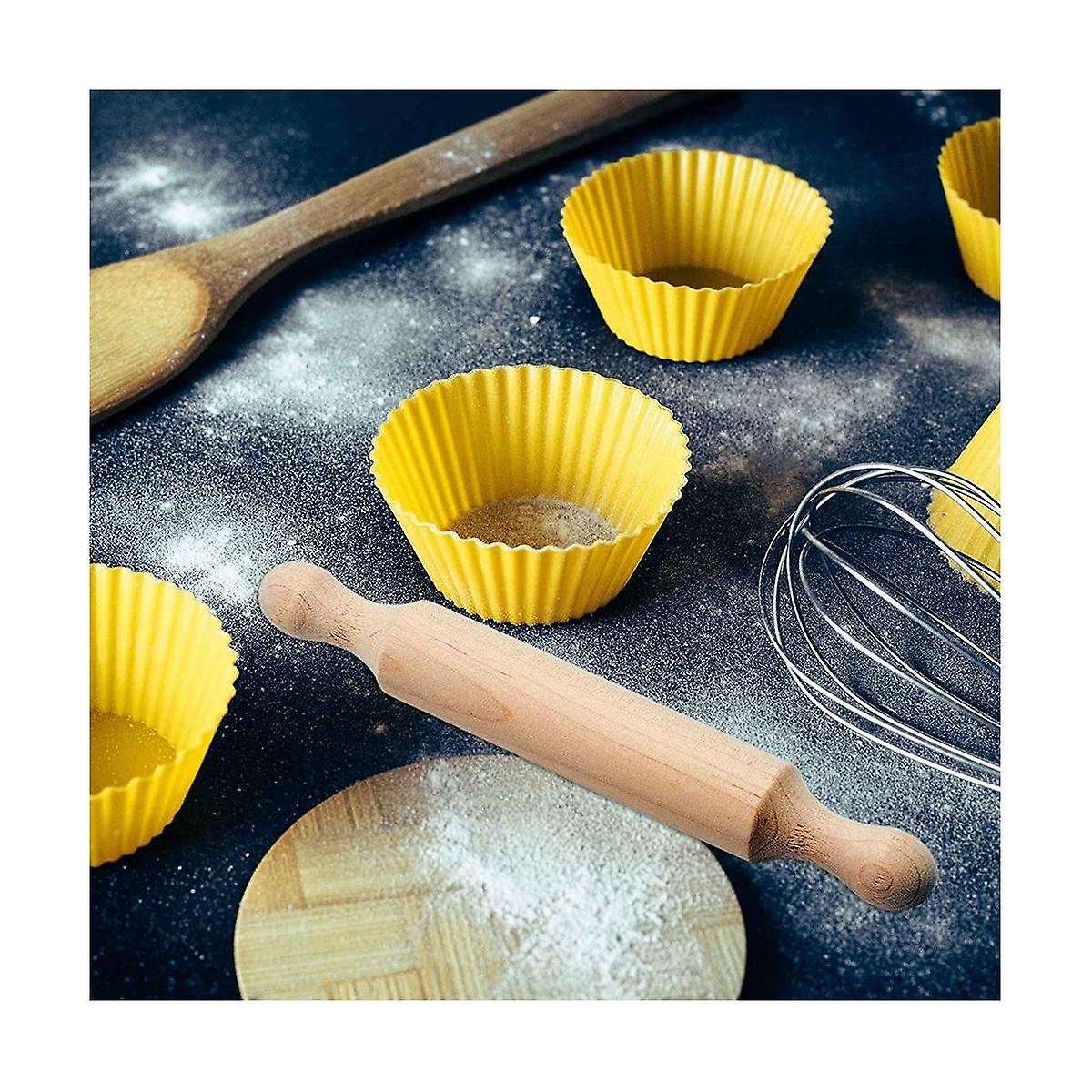 20 Pieces Wooden Mini Rolling Pin 7 Inches Long Kitchen Baking Rolling Pin Small Wood Dough Roller