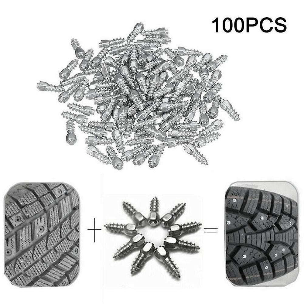200PCS 9mm Tire Studs Carbide Screw Spikes Anti-Slip Anti-Ice for Car/SUV/ATV/UTV with Installation