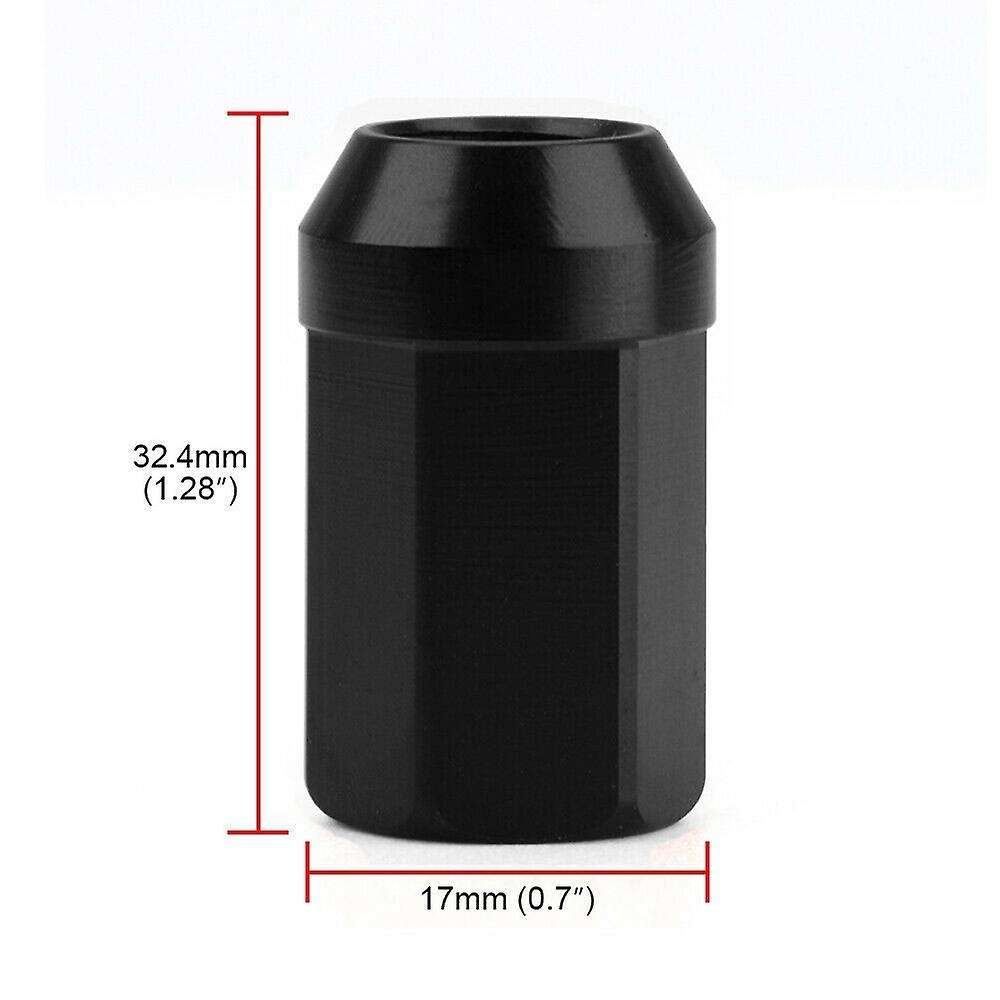 20PCS Wheel Lug Nuts M12X1.25 Wheel Bolts Nut 7075-T6 Aluminum, Black