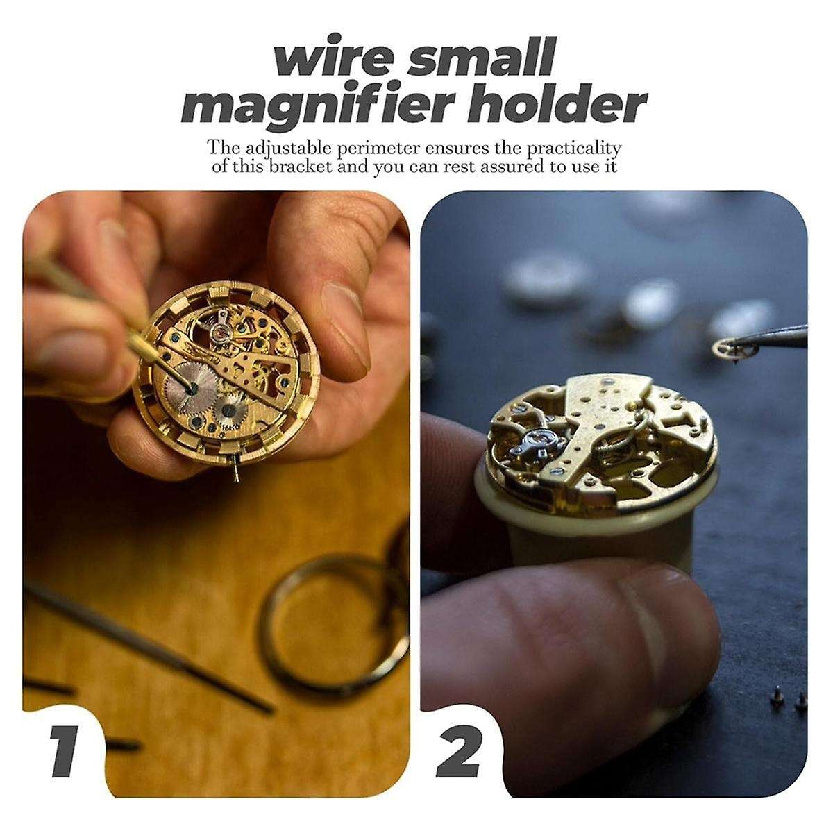 Cord Holders 3Pcs Stainless Steel Wire Eye Loupe Eyeglasses Holder Band Magnifier Bracket Watch Mag