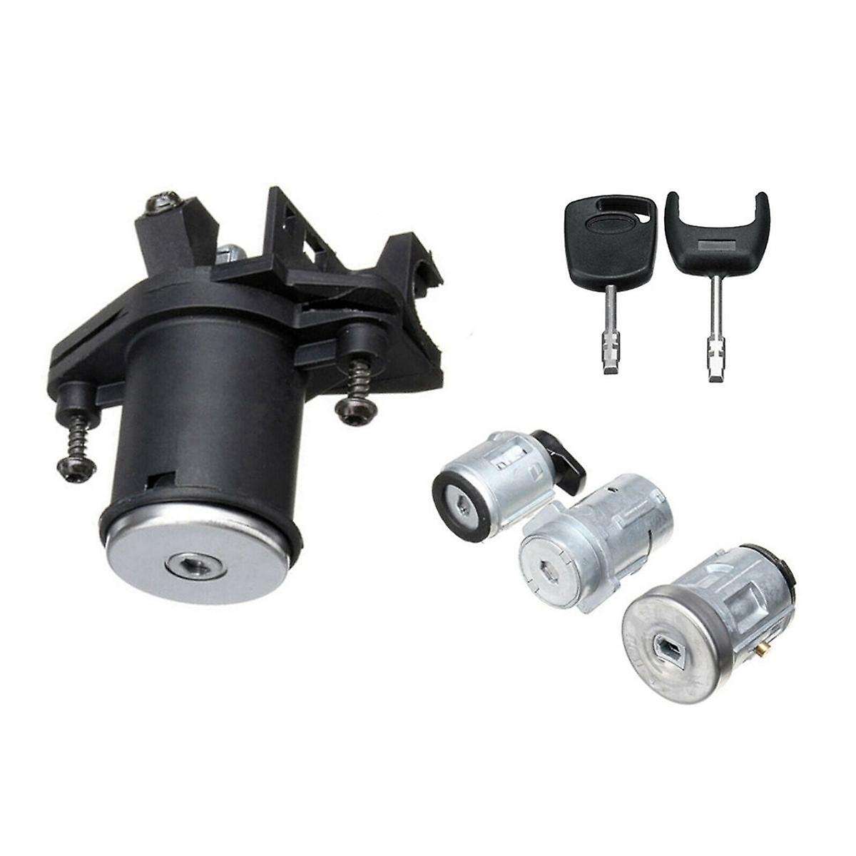 Cylinder Switch Lock Kit Lock Door Lock Ignition Bucket Switch Car for Fiesta 2001-2008 2S61-A22050-