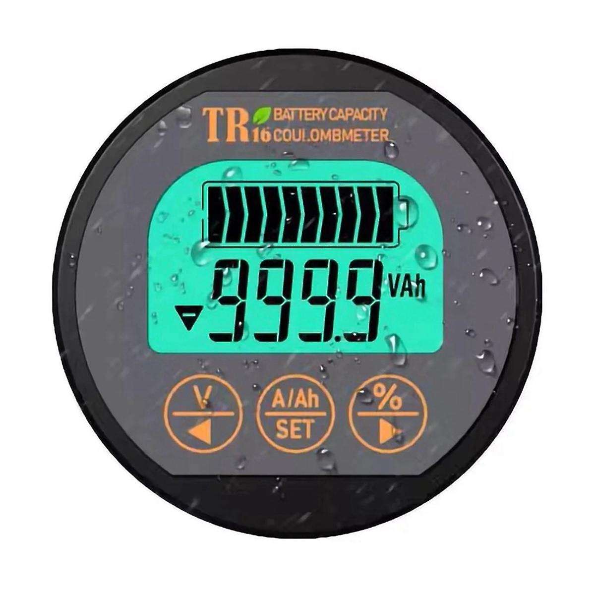 DC 8-80V 350A TR16 Battery Tester Coulomb Counter Meter Battery Capacity Indicator Ammeter Voltmeter