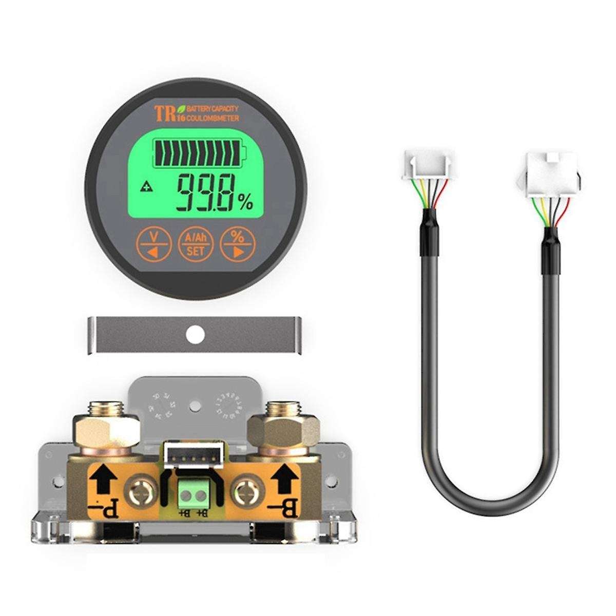 DC 8-80V 350A TR16 Battery Tester Coulomb Counter Meter Battery Capacity Indicator Ammeter Voltmeter