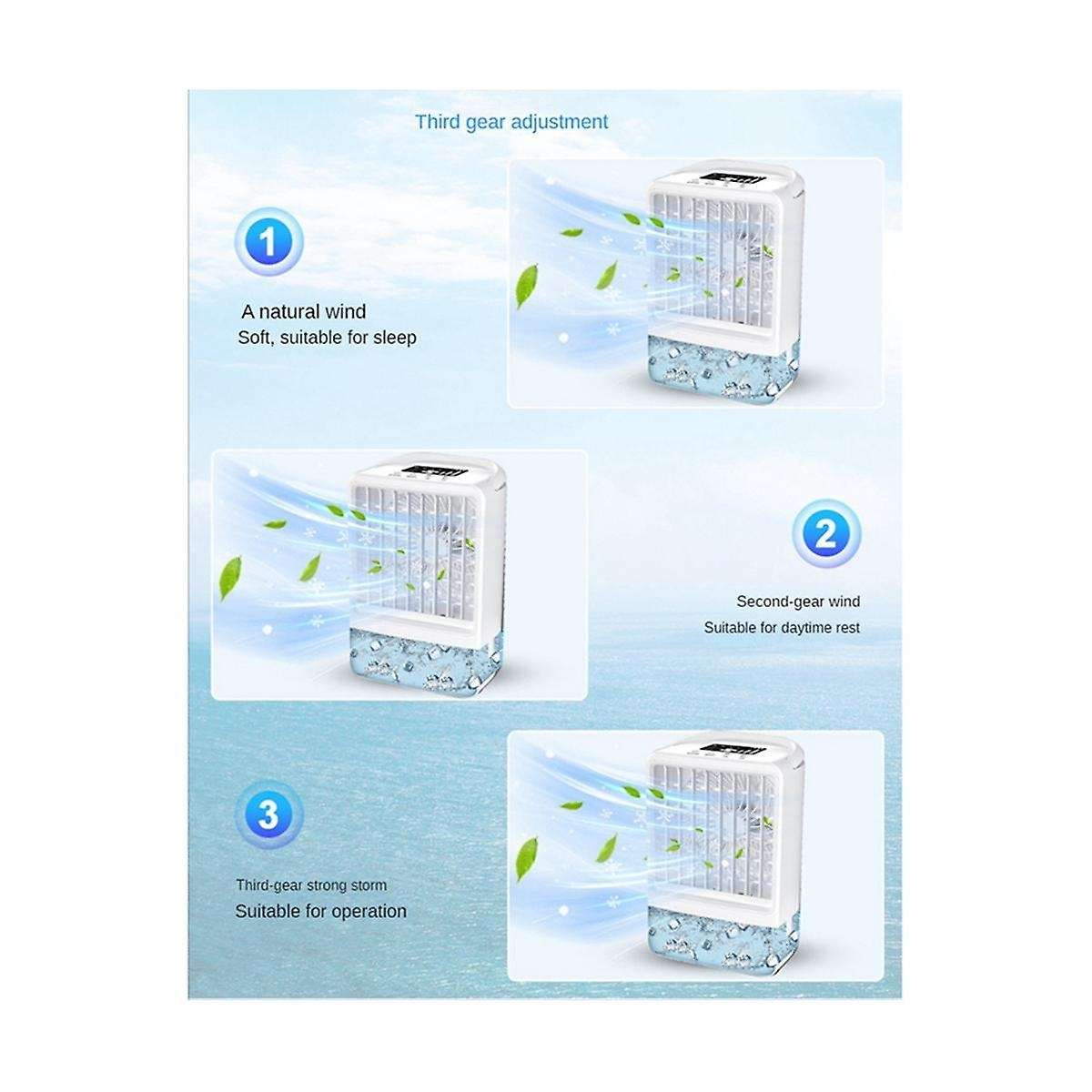 Desktop Water-cooled Fan Usb Air-conditioning Fan Portable Air Cooler Refrigeration Small Spray Mut