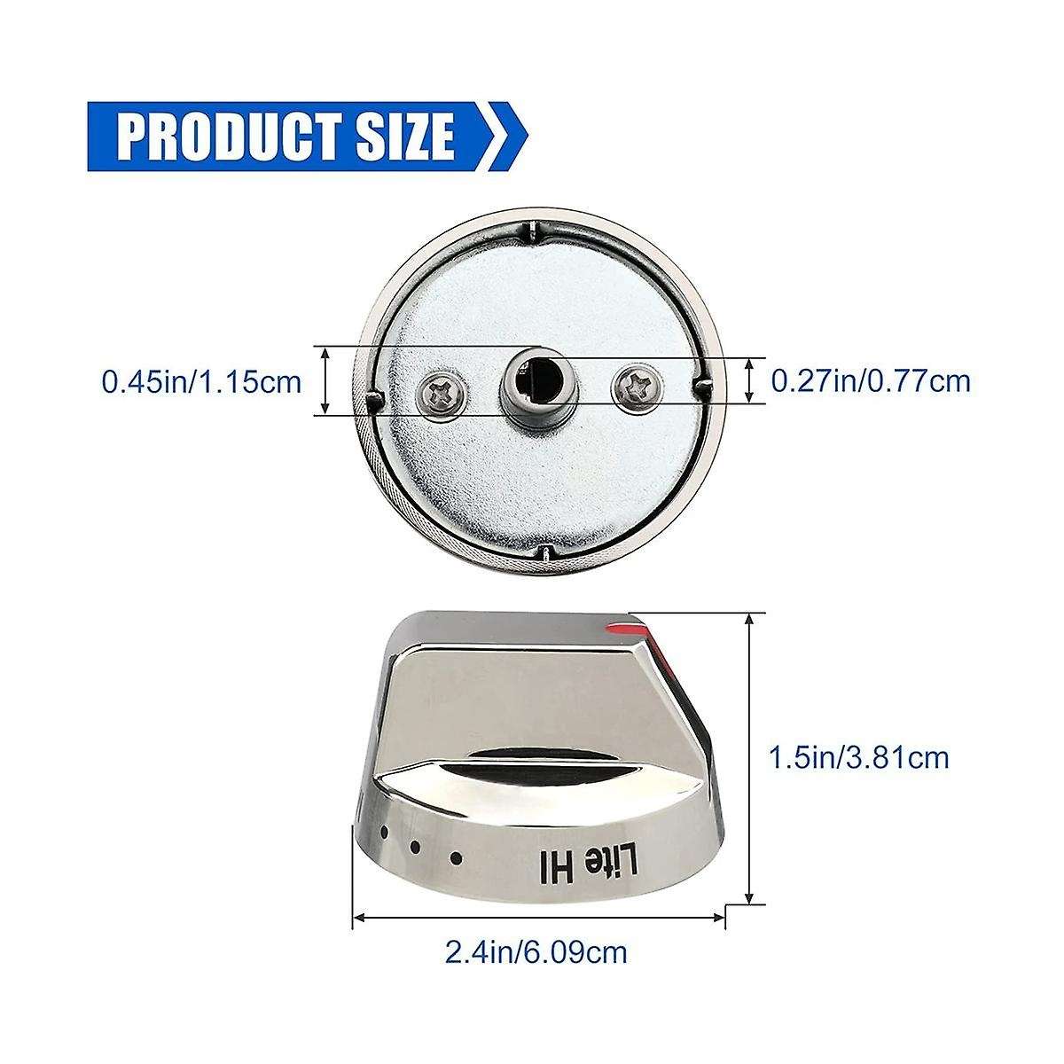 Dg64-00473a Top Burner Dial Knobs for Range Oven Gas Range Replacement Nx58f5700ws Nx58h5600ss Nx58