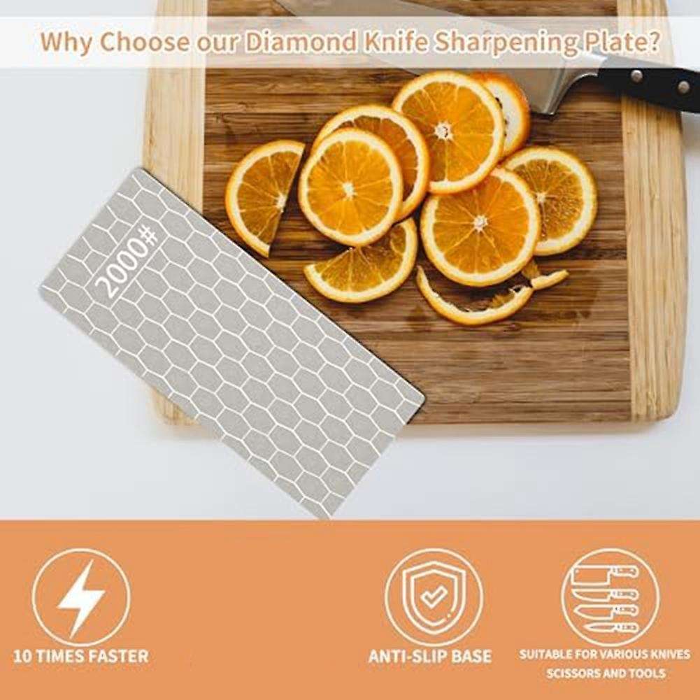 Diamond Sharpening , 5pcs Diamond Sharpening Plates with Honeycomb Surface Plate 200/400/600/1000/20