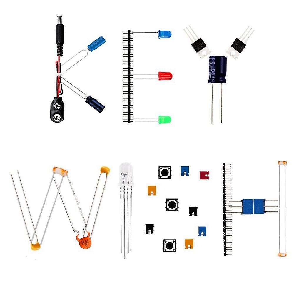 DIY Electronics Basic Kit Breadboard Jumper Wires,Resistors,Buzzer for R3 Mega256