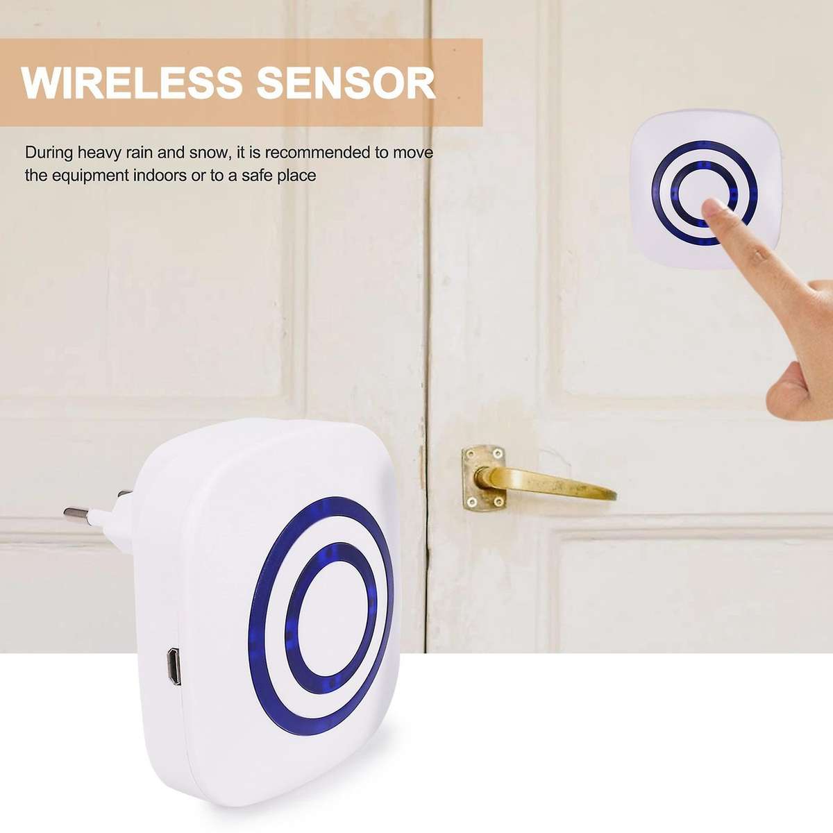 Door Chime,wireless Business Door Motion Sensor Detector Smart Visitor Doorbell Home Security Drive