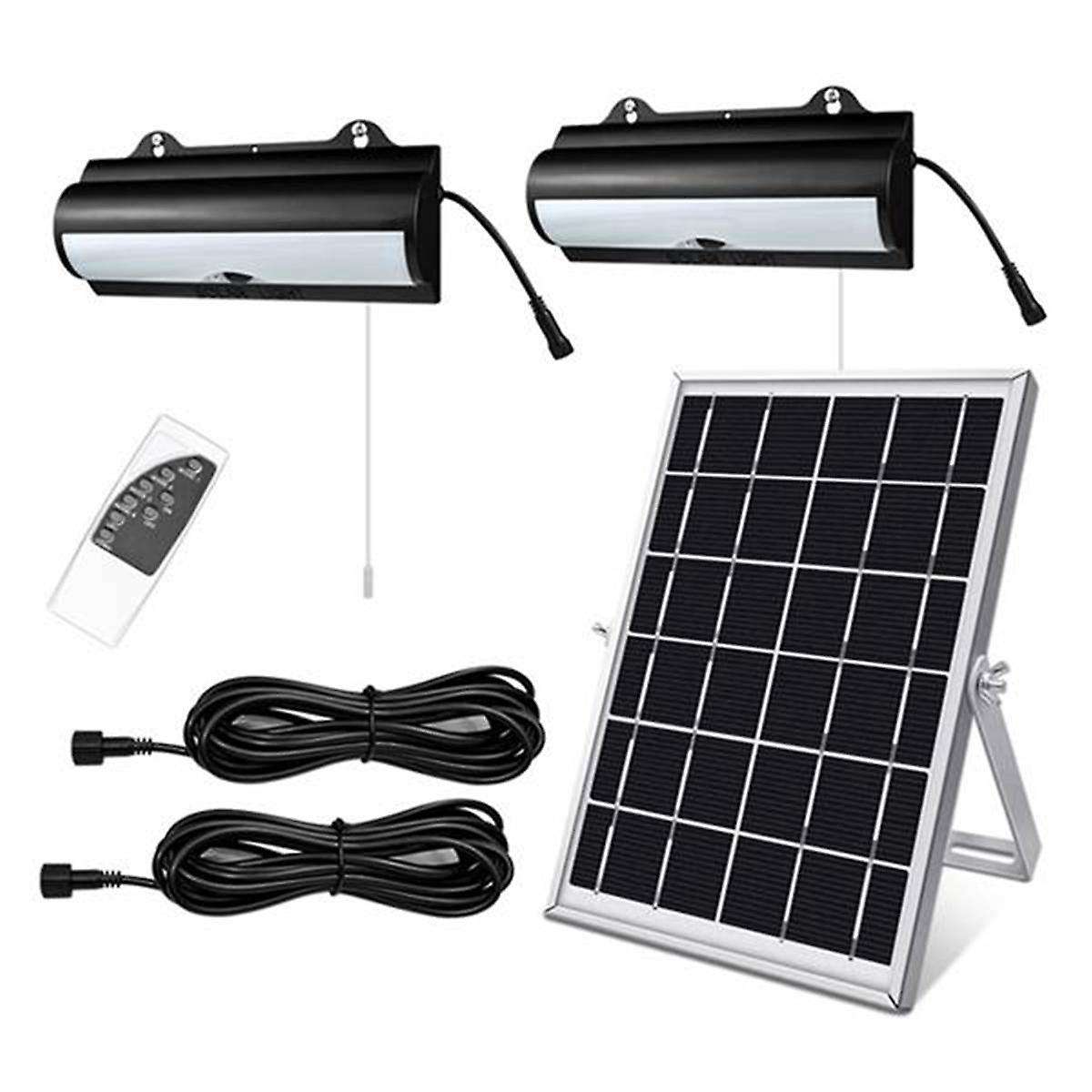 Double Head Solar Pendant Light Outdoor Waterproof Garden Motion Sensor Led Dimmable Remote Cord Sol