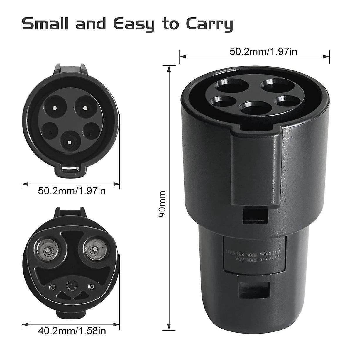 Electric Car Charging Connector Sae J1772 Type 1 to Evse Ev Charger Adapter for Model /3/s