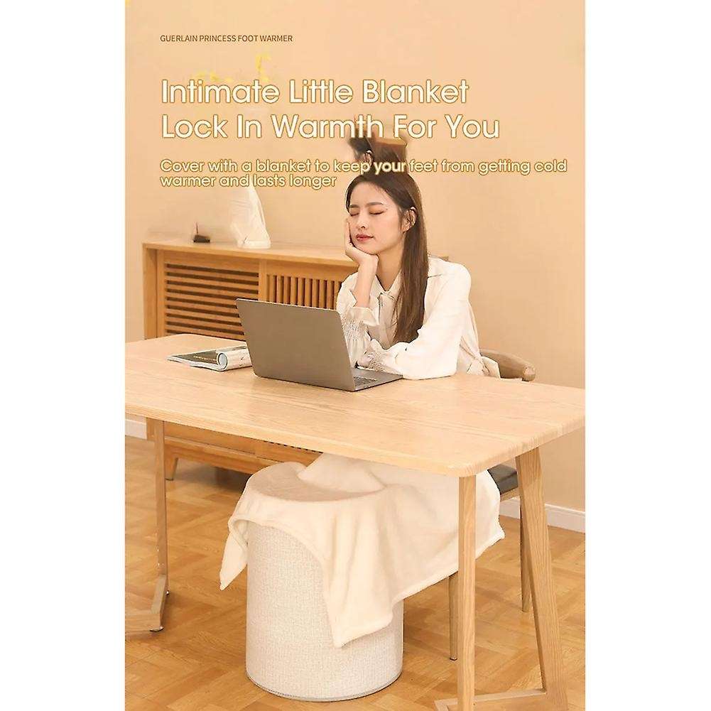 Electric Feet Heater Digital Display Folding Portable Adjustable Thermostat Foot Warmer for Home Off