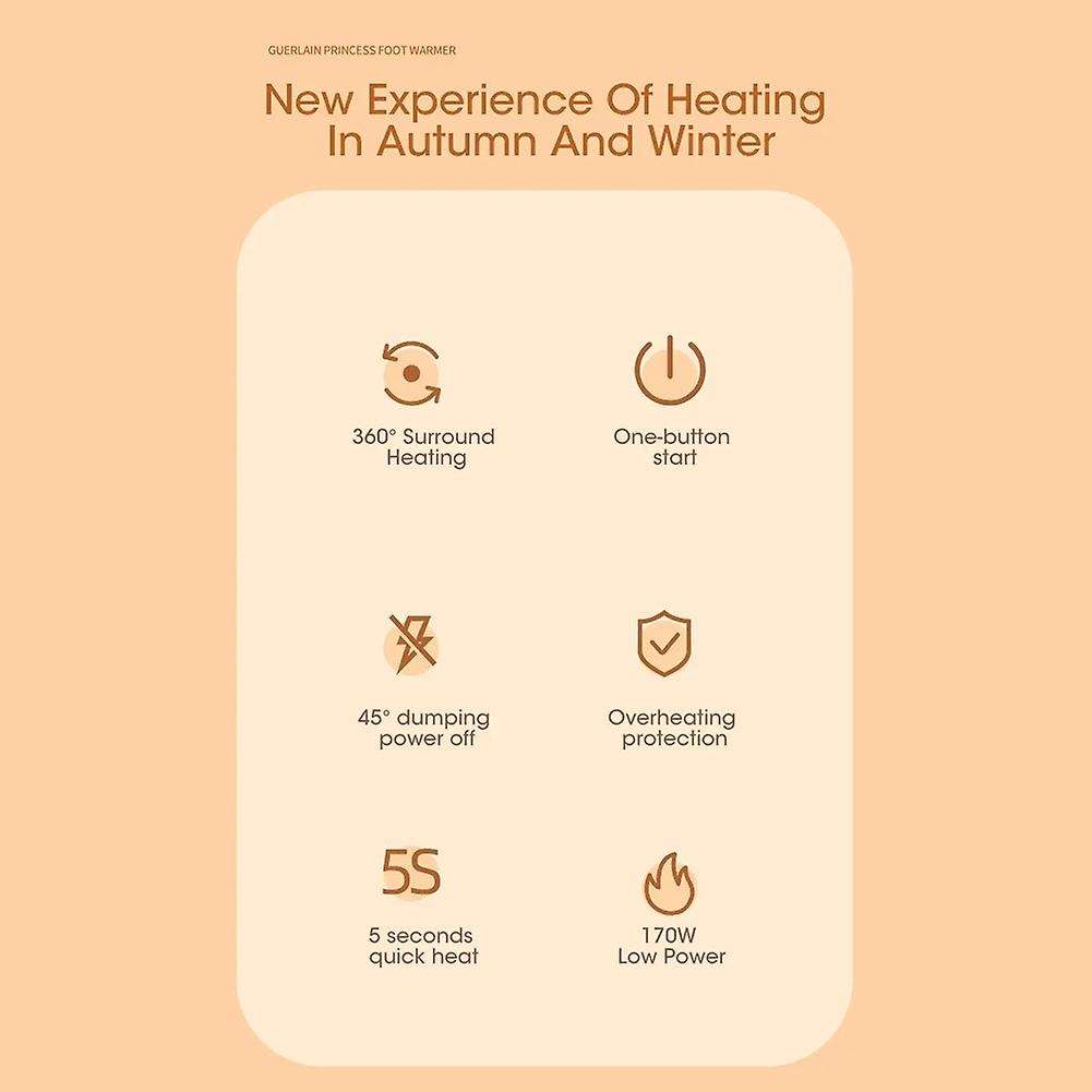 Electric Feet Heater Digital Display Folding Portable Adjustable Thermostat Foot Warmer for Home Off