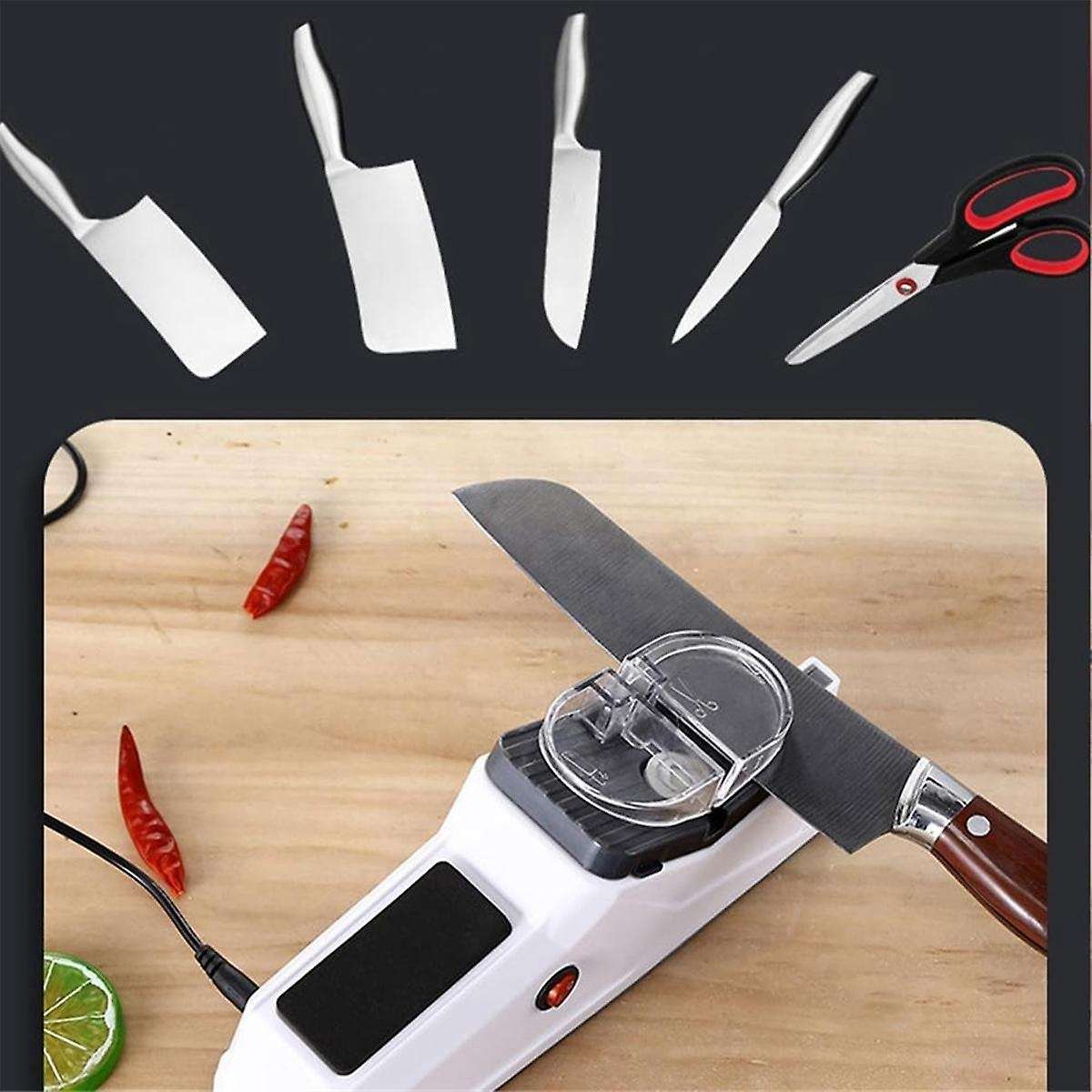 Electric Knife Sharpener Multifunctional Portable Electric Knife Sharpener USB Adjustable Electric K