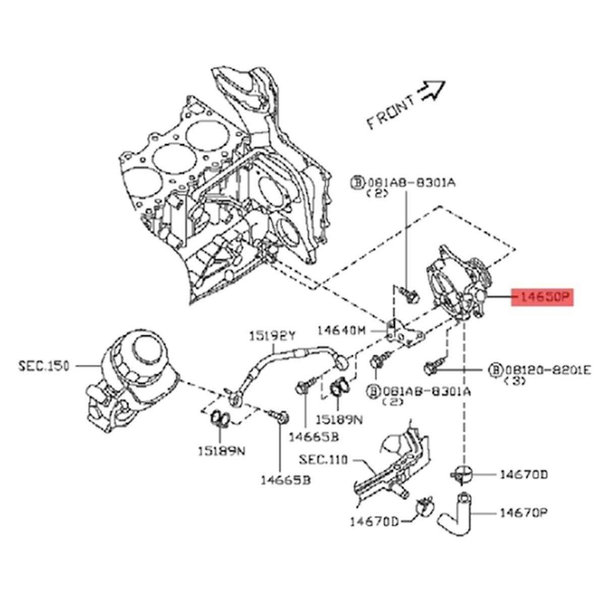 Engine Brake Vacuum Pump Assembly for D40/ R51 2005-2012 14650-eb70a 114650-eb300