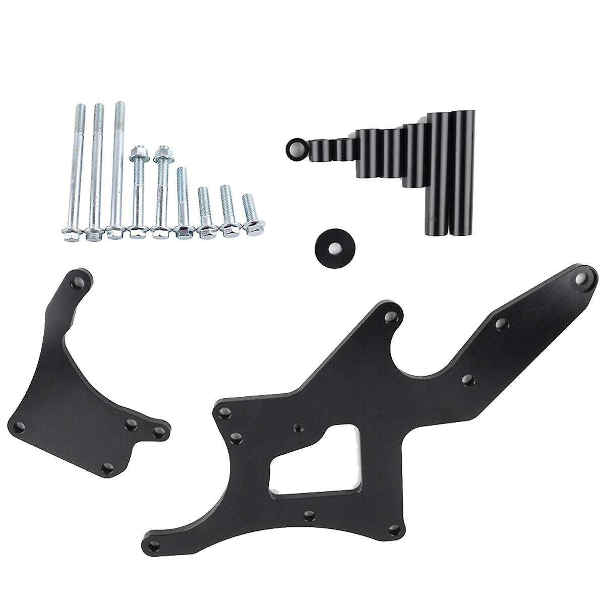 Engine Serpentine Mount Power Steering Pump Interchange Conversion Alternator Black