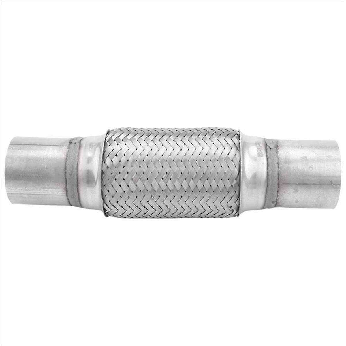 Exhaust Flex Pipe Stainless Steel Double Braid 2 X 6 Inch with Ends 10 Inch Long Car Exhaust Flexib