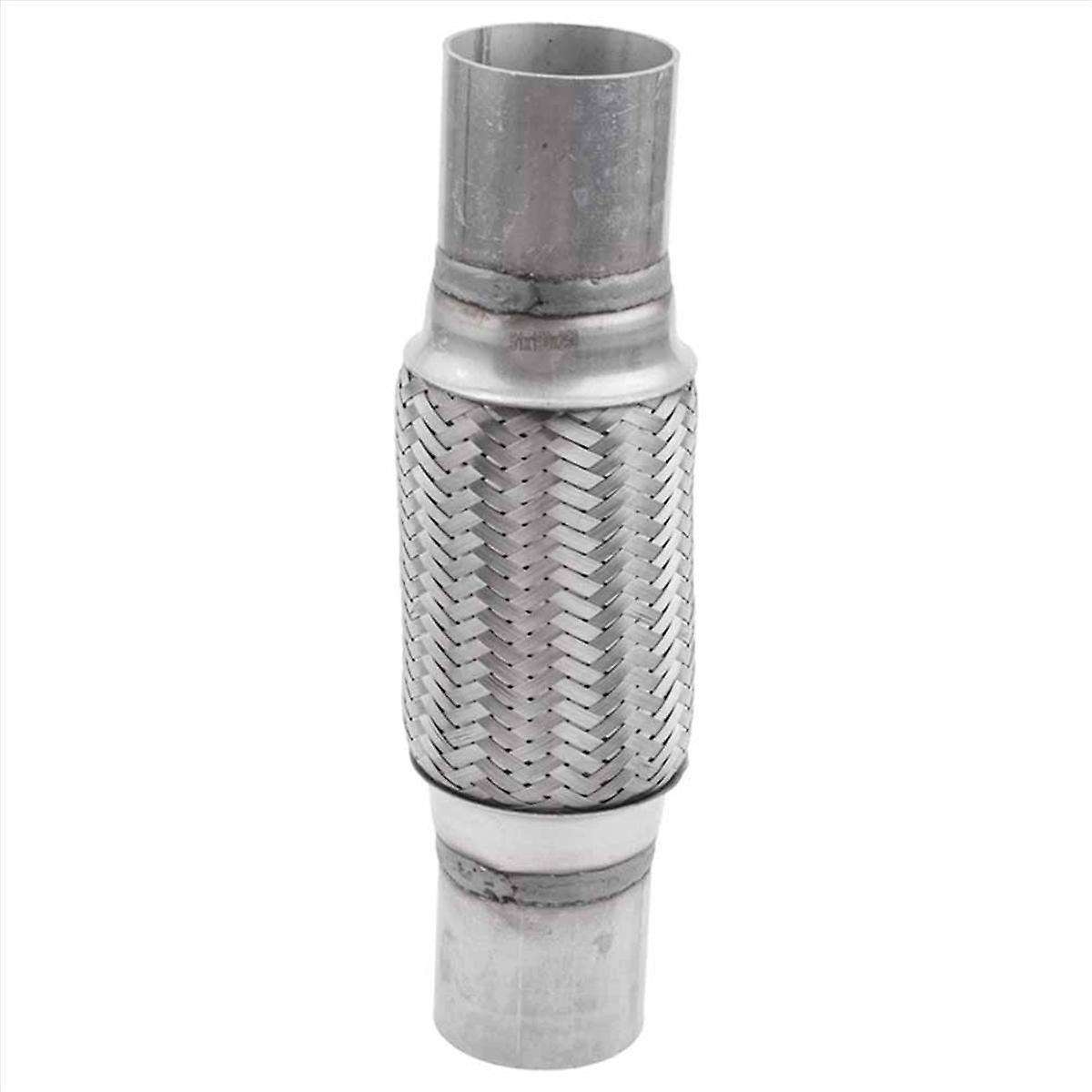 Exhaust Flex Pipe Stainless Steel Double Braid 2 X 6 Inch with Ends 10 Inch Long Car Exhaust Flexibl