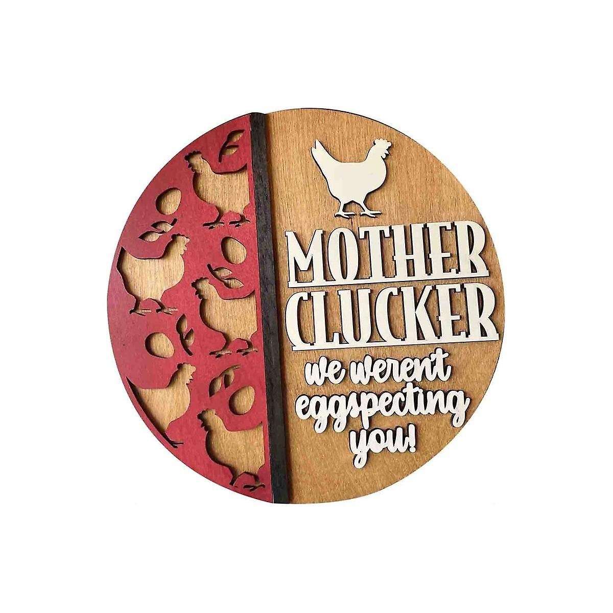 Farmhouse Chickens Welcome Sign Hen Laying Eggs Front Rustic Wooden Front Door Hanger Sign Home Rest