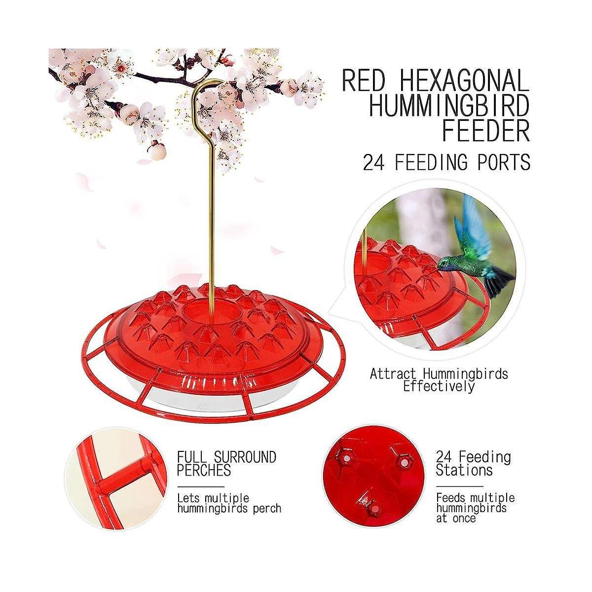 Feeders for Outdoors Hanging Ant and Bee Proof, 30 Feeder Ports,easy to Clean, Bird Feeders for Out