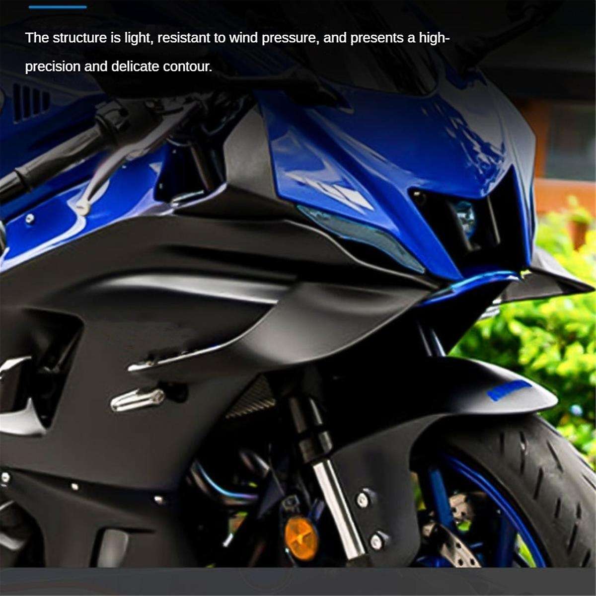 Fixed Wind Wing Motorcycle Wing Aerodynamic Fairing for R7 YZF R7 YZFR7 R7 2021 2022 2023 Matt Black