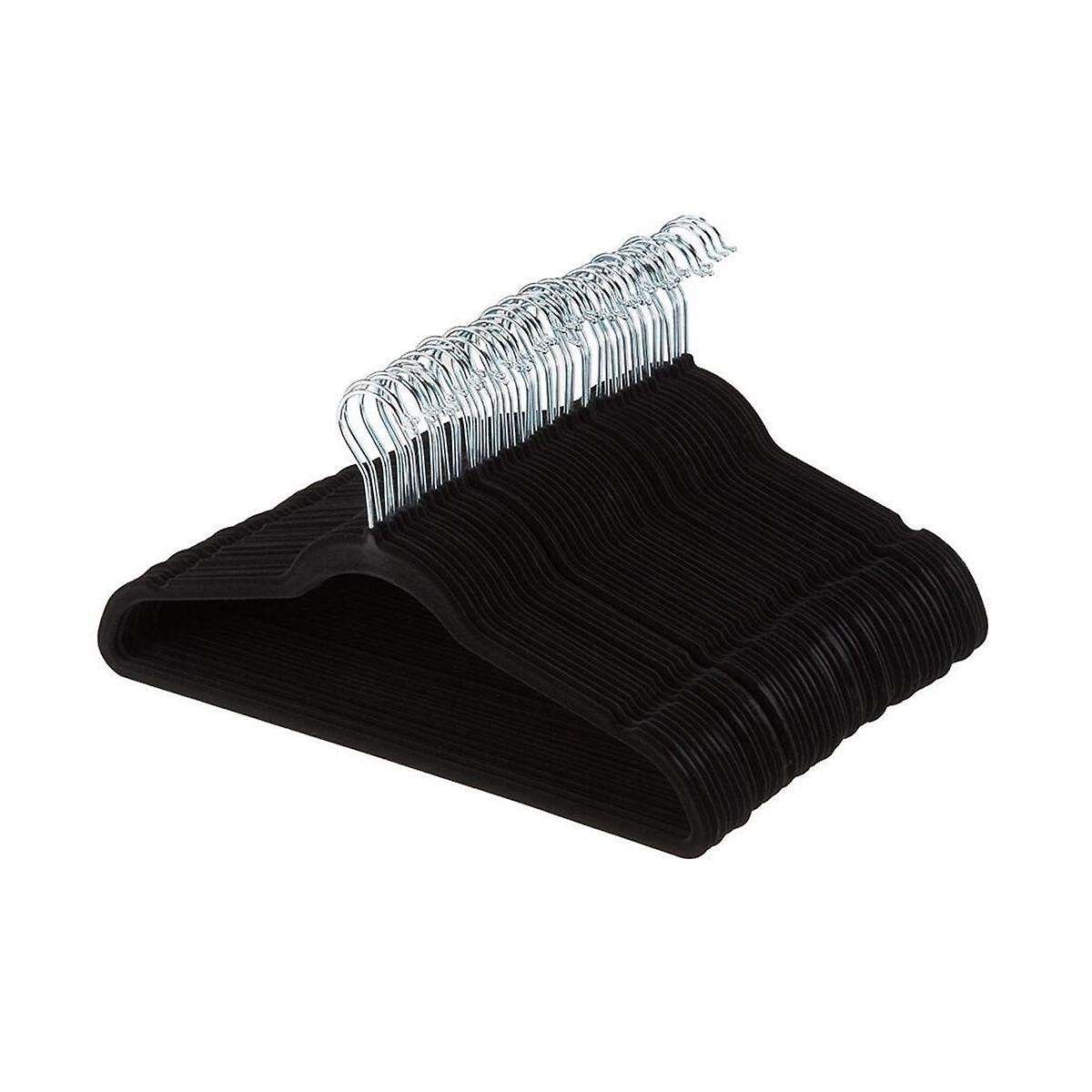 Flocking Non- Suit Hangers - Pack Of 30, Black