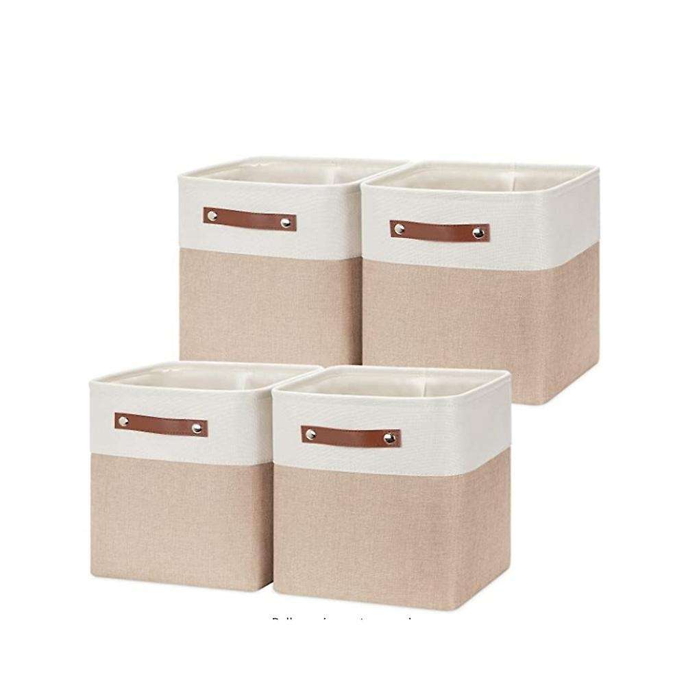 Foldable Storage Square Baskets for Organizing Set of 4 Fabric Square Storage Bins 13 X13 Collapsibl