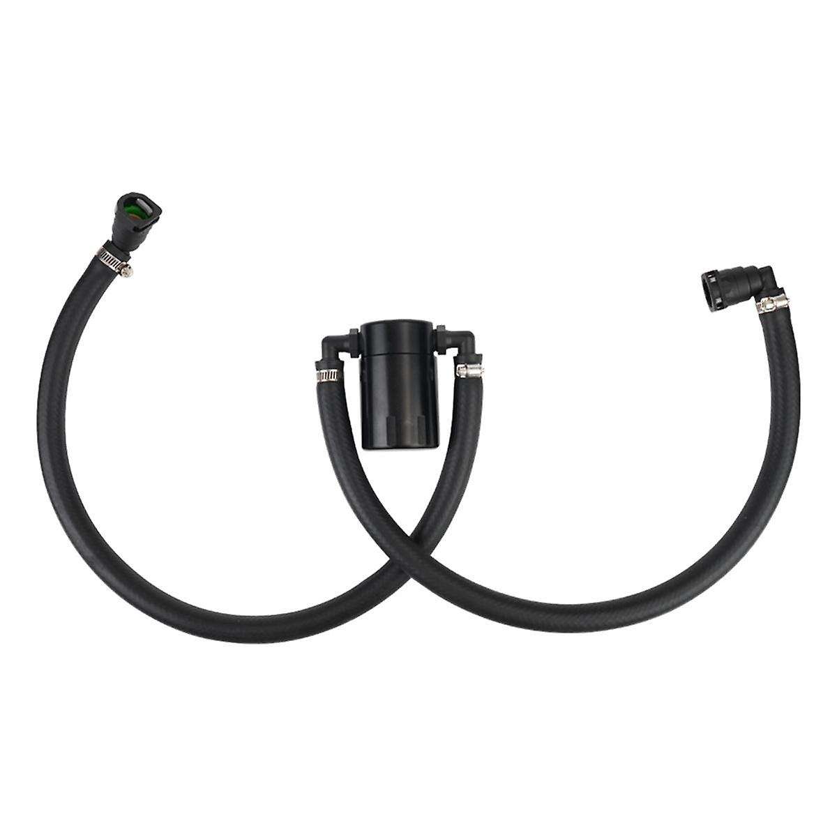 for 15-21 3.5 V6 Turbo Oil Separator Kit Black Billet Oil Separator Catch Can Kit