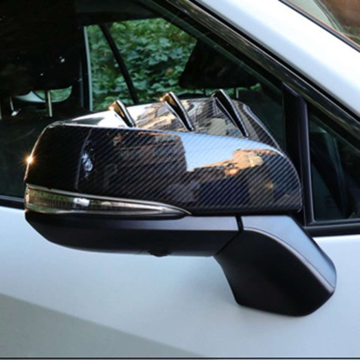 for 2016- 2021 Carbon Fiber Door Mirror Cover Trim 2Pcs