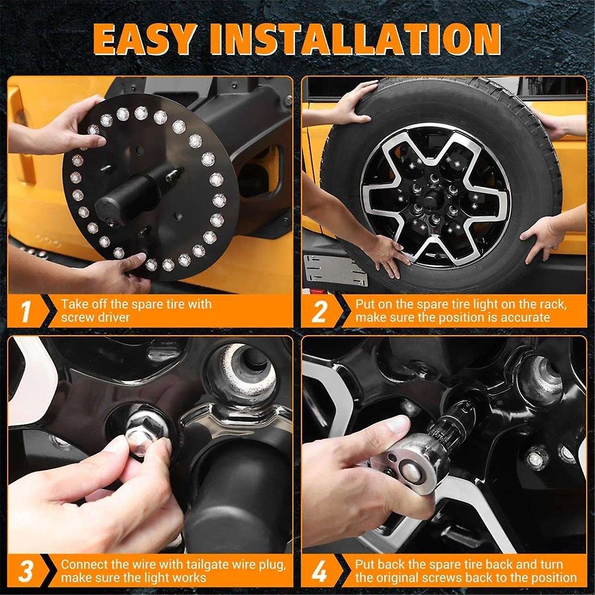 for 2021 2022 2023 Spare Tire Brake Light Rear Tail Light Third 3rd Brake Light Car Accessories