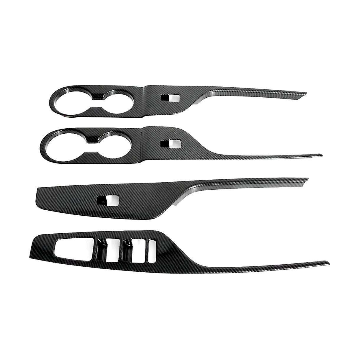 for 2022 2023 Car Window Glass Lift Switch Button Panel Cover Trim Sticker Accessories Abs Carbon Fi