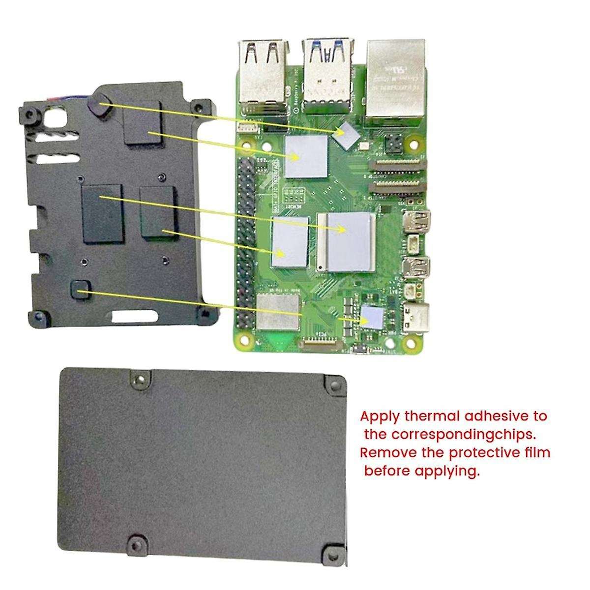 for 5 Aluminum Alloy Case Armor Shell with Pwm Temperature Controlled Cooling Fan for 5