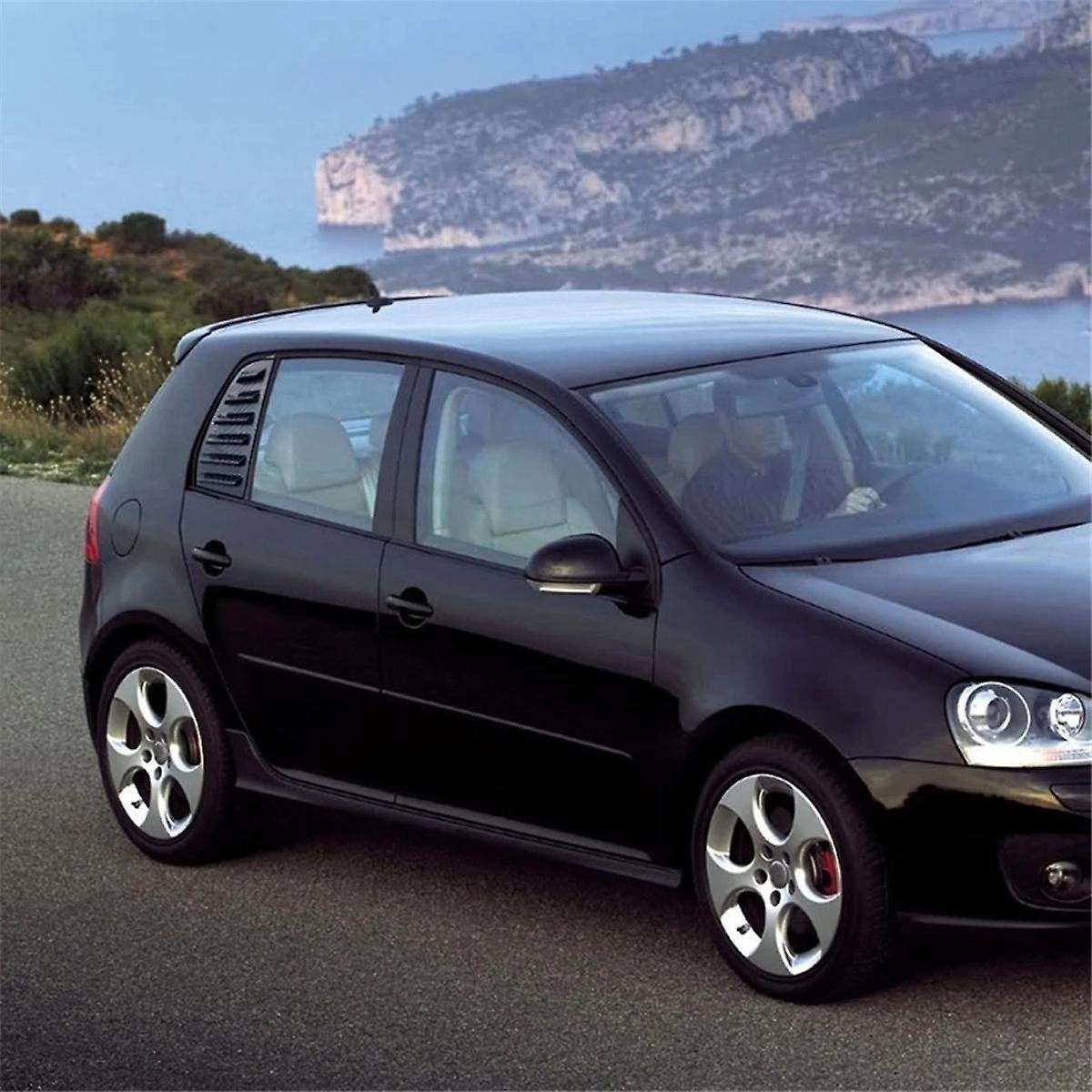 for 5 Mk5 Car Rear Louver Window Side Shutter Cover Trim Sticker Vent Piano Black
