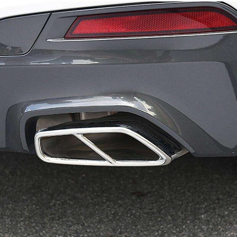 for 5 Series G30 2017-2019 Steel Exhaust Muffler Pipe Tip Tailpipe Cover Trim Silver