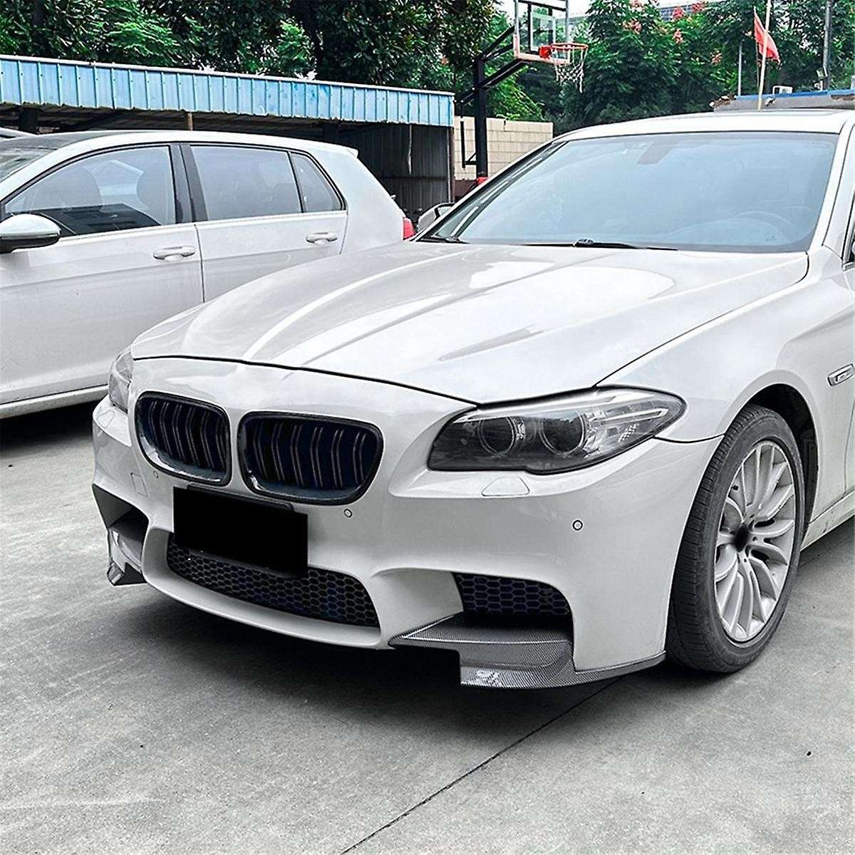 for 5 Series M5 F10 2011-2017 Front Bumper Lip Angle Diffuser Splitter Spoiler Protector Carbon Fib