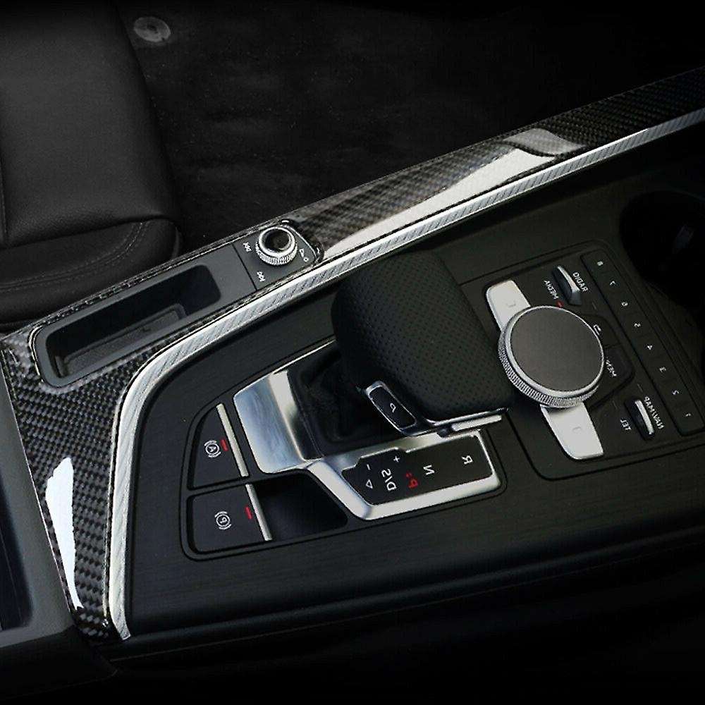 for  A4 B9 S4 8W RS4 A5 F5 S5 RS5 Carbon Fiber Gear Shift Panel Sticker Gear Shift Control Cover Tri