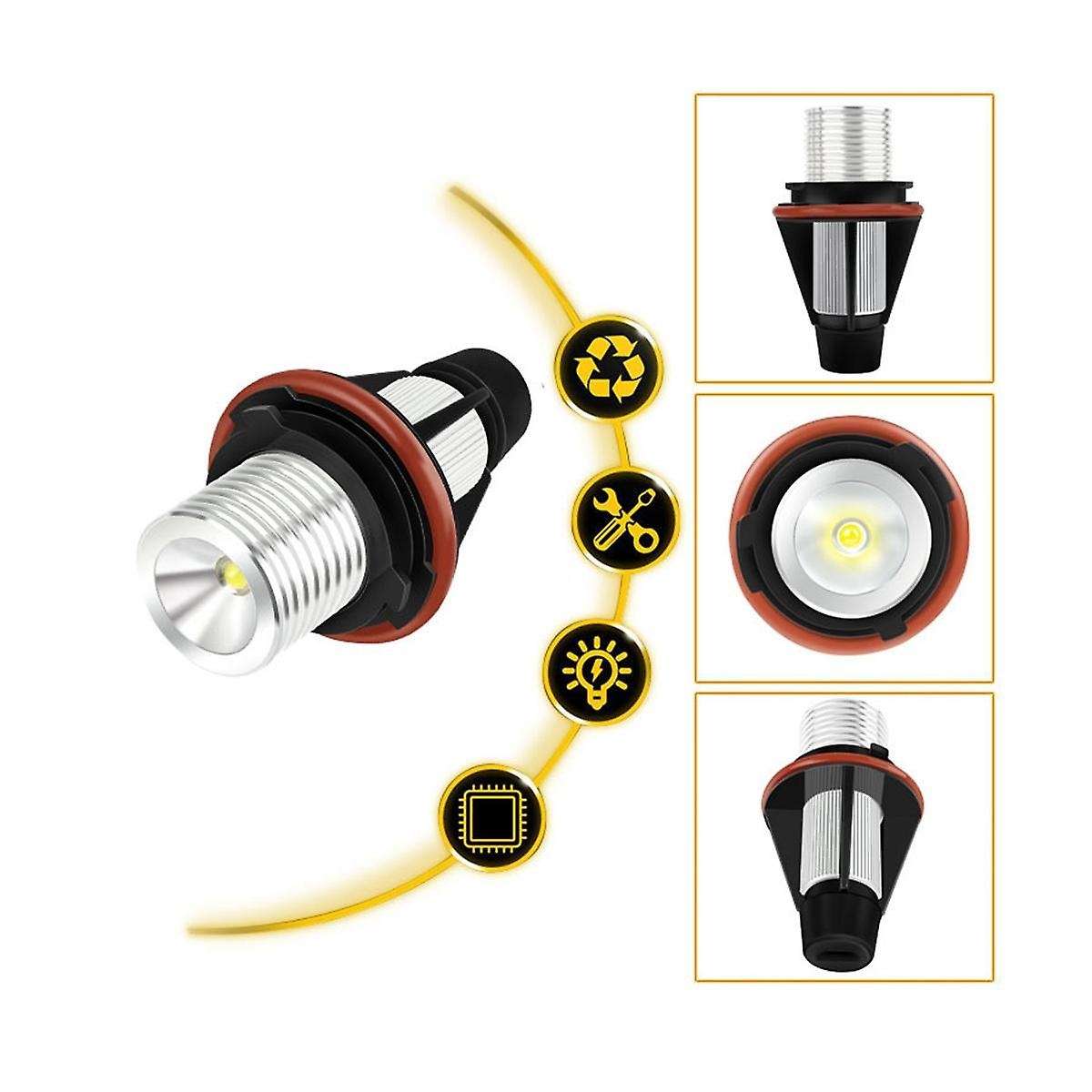 for Angel Eyes 5w E39 E60 Angel Eyes Fog Lights Led Headlights Daytime Running Lights with Decoding