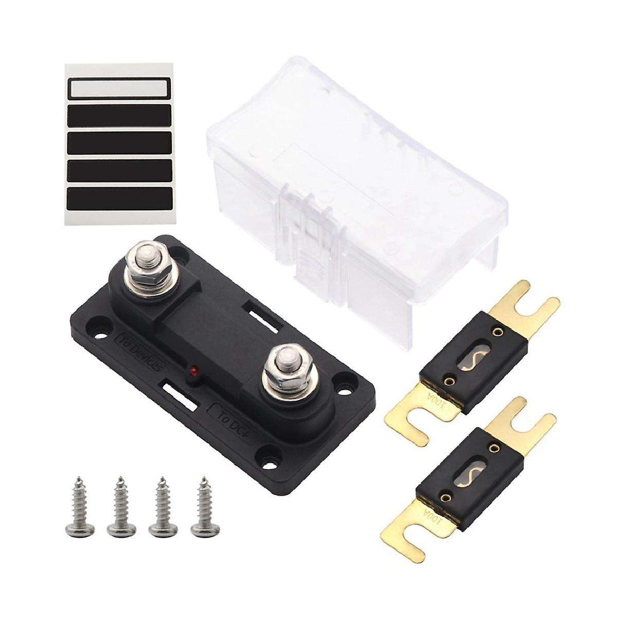 for Anl Fork Bolt Fuse Box Car One In Out High Current 100a Fuse Box