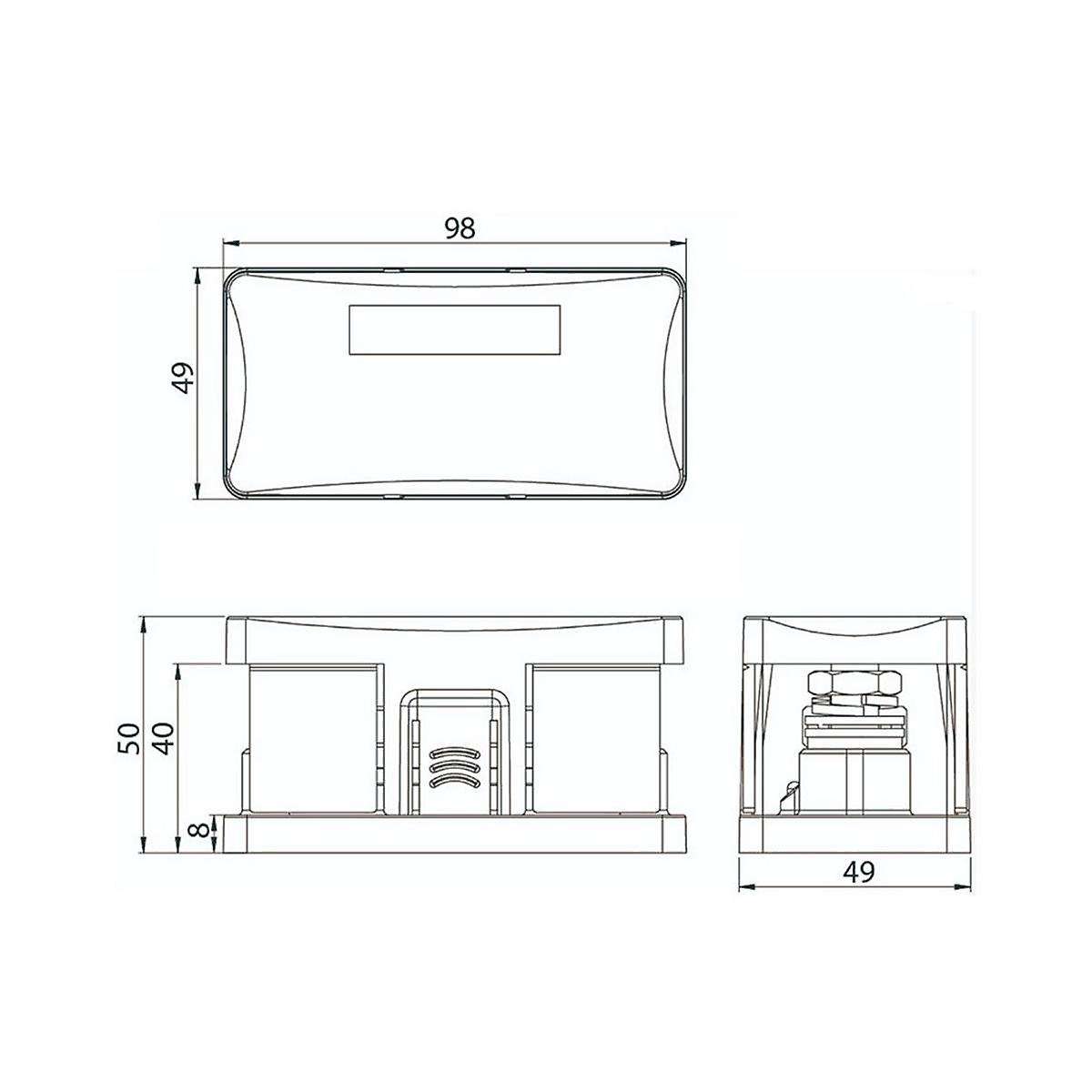 for Anl Fork Bolt Fuse Box Car One In Out High Current Fuse Box