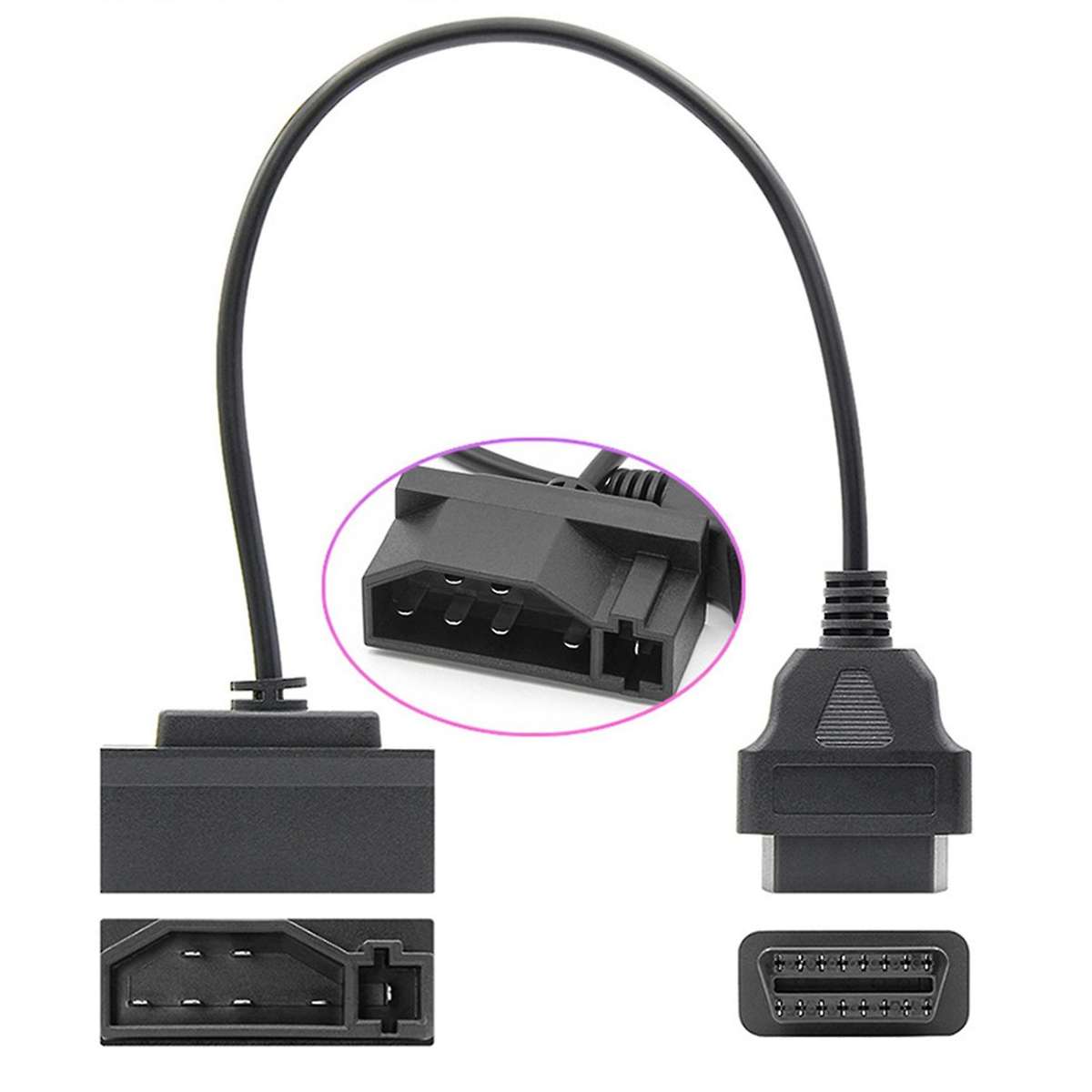 for Automobile 7 to 16 Pin Car OBD2 Adapters Extension Cable OBD Connectors Diagnostic Tool
