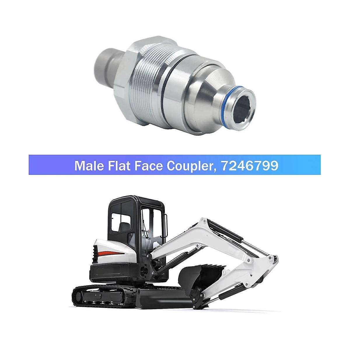 for Bobcat Replacement Hydraulic Male Flat Face Quick Coupler Skid Steer 7246799