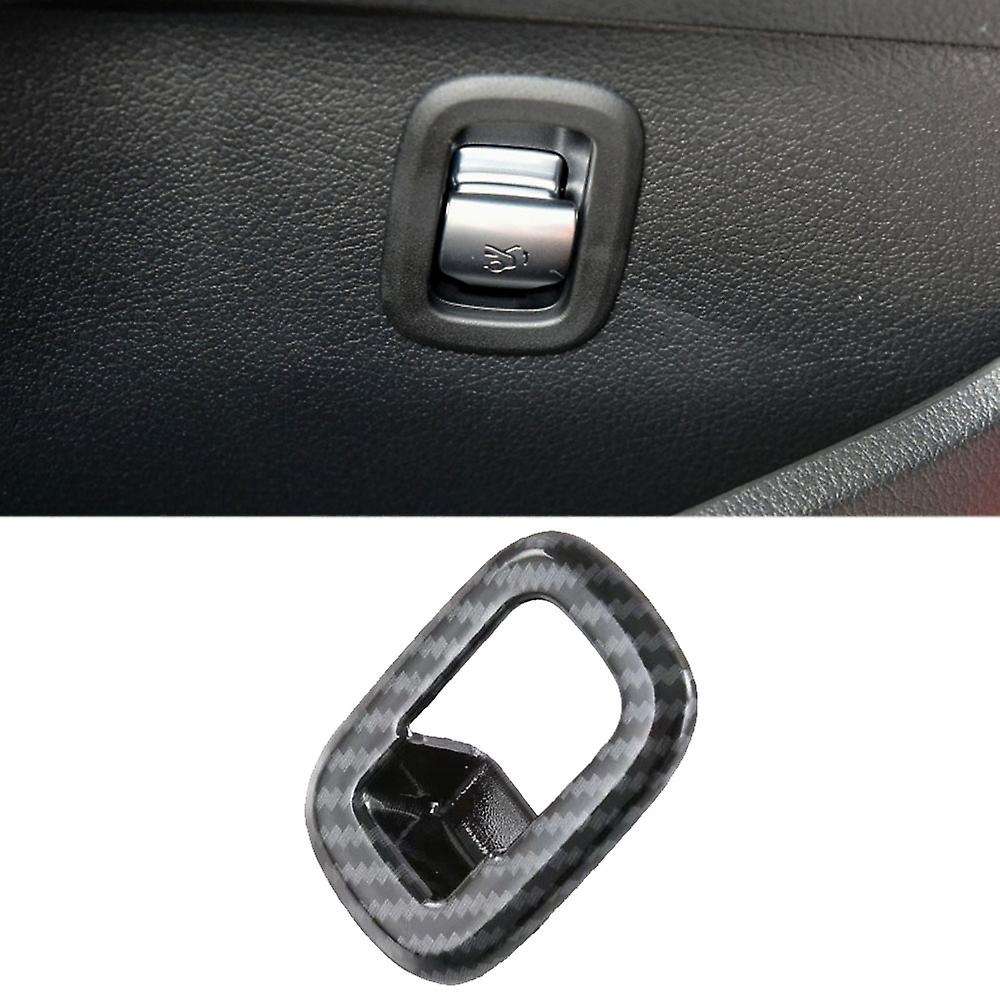 for C-Class W206 C260 2022 Car Interior Sticker Rear Trunk Switch Decorative Cover Carbon Fiber