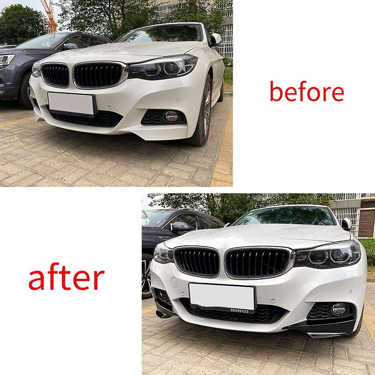 for F34 GT Front Bumper Lip Diffuser Splitter Spoiler Protector 325D 328I 335D 335I 2014-2019 Black