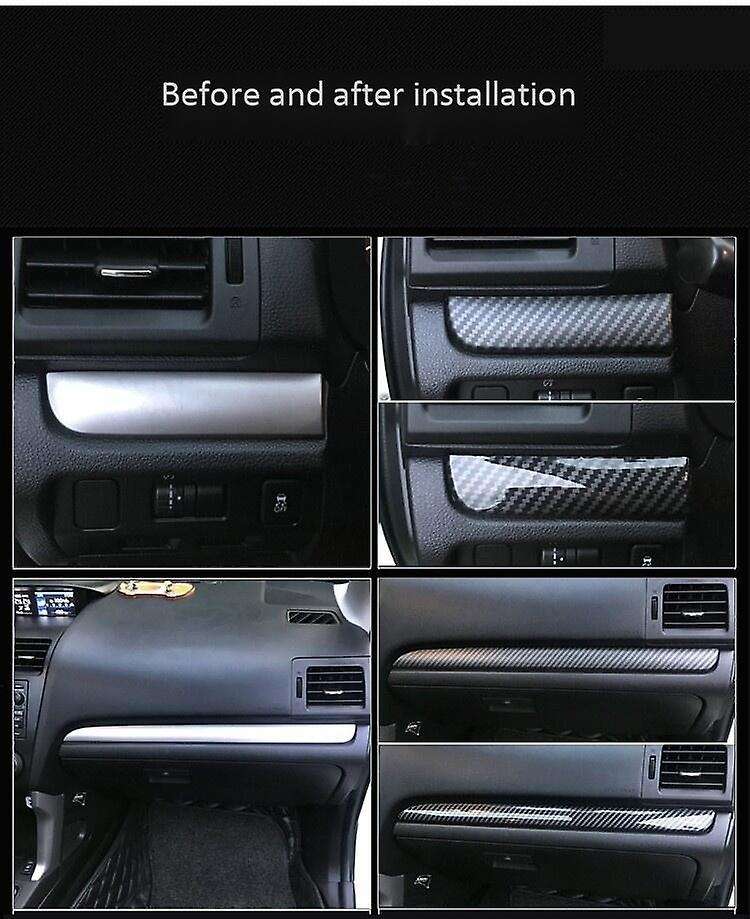 for Forester 2016-2020 ABS Carbon Fiber Grain Central Control Dashboard Instrument Cover Trims Strip