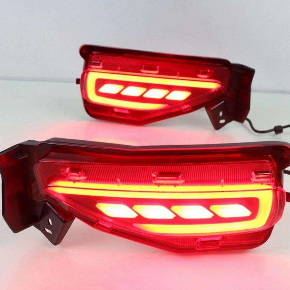 for Fortuner 2016-2019 LED Rear Bumper Fog Light Brake Light Indicator Lamp Reflector Light Night Dr