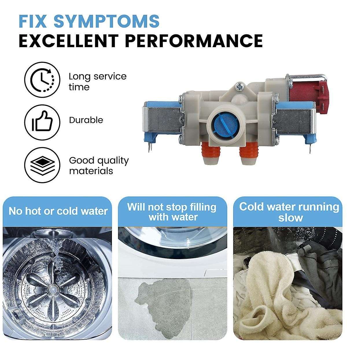 for Fully Automatic Washing Machine AJU72911001 DC12V Water Inlet Valve Electromagnetic Valve Parts
