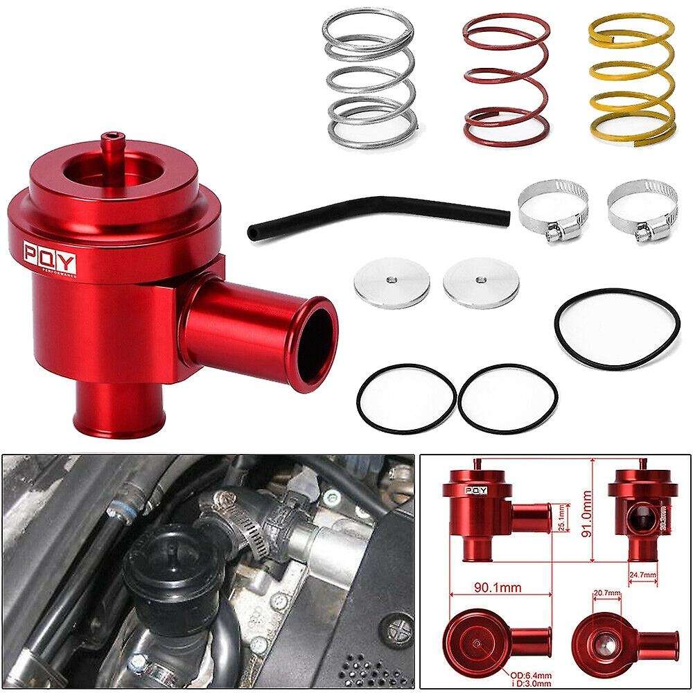 for Golf - 1.8T 2.7T 98-05 Aluminum Blow Off Valve Turbo BOV Diverter Valve Kit Red