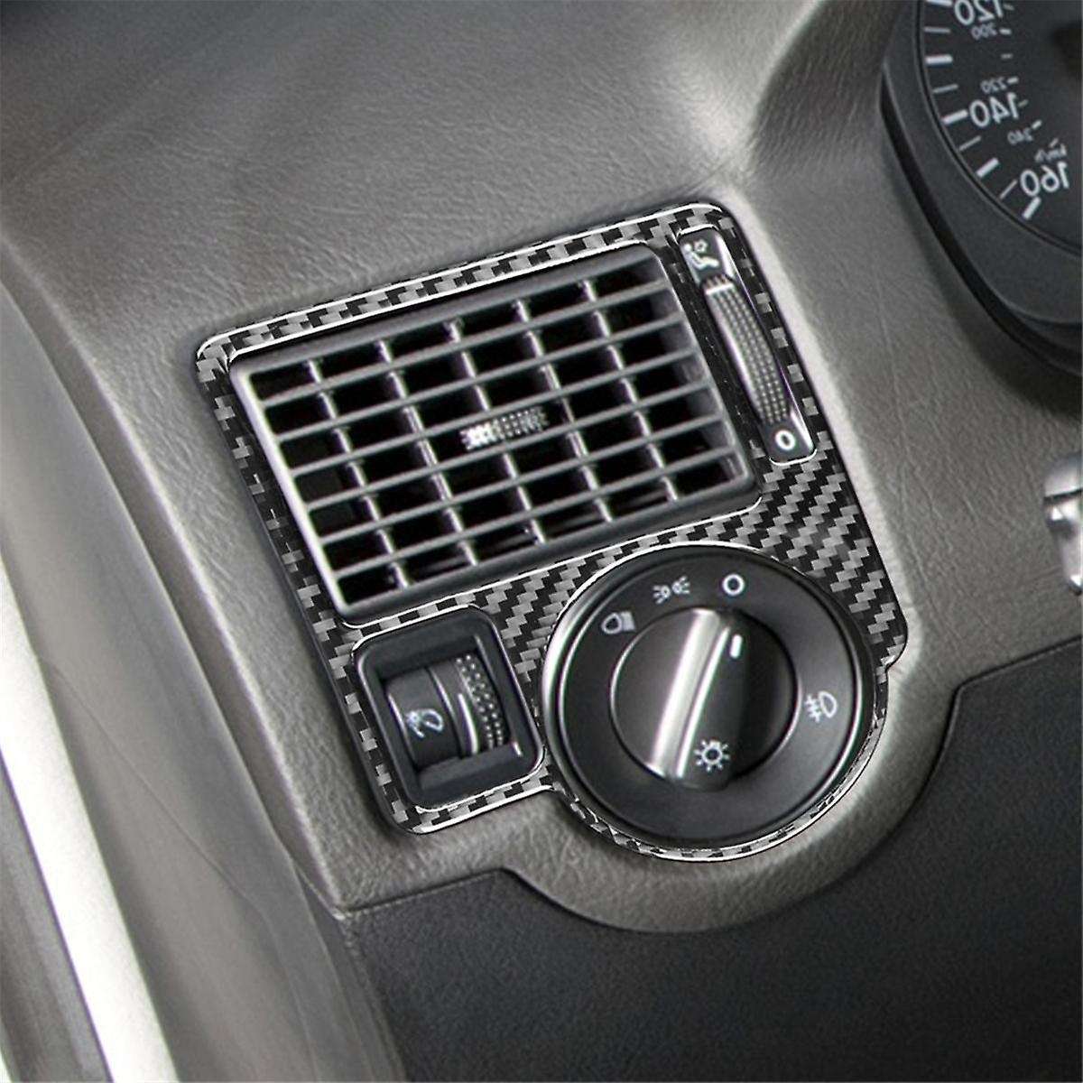 for Golf 4 Mk4 1999-2004 Lhd Soft Carbon Fiber Car Dashboard Side Air Condition Outlet Vent Cover T