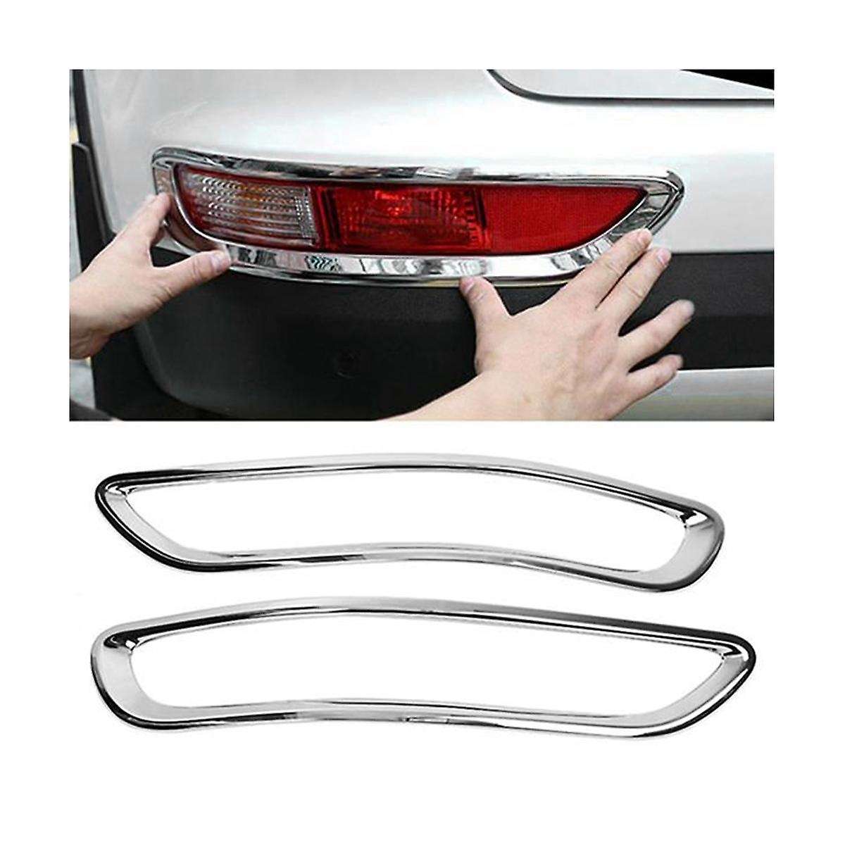 for Kx5 Ql 2015 2016 2017 2018 Car Chrome Rear Reflector Fog Light Lamp Cover Trim Bezel