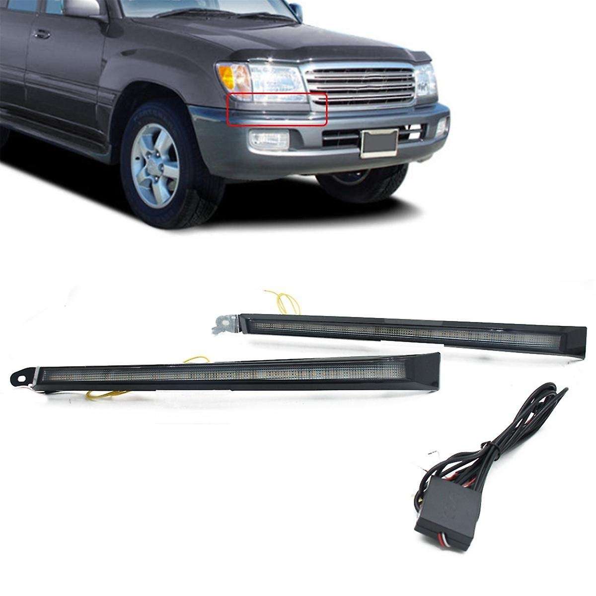 for Land Cruiser 100 Lc100 Dynamic Turn Signal Waterproof Car Drl Daytime Running Light Led Fog Lamp