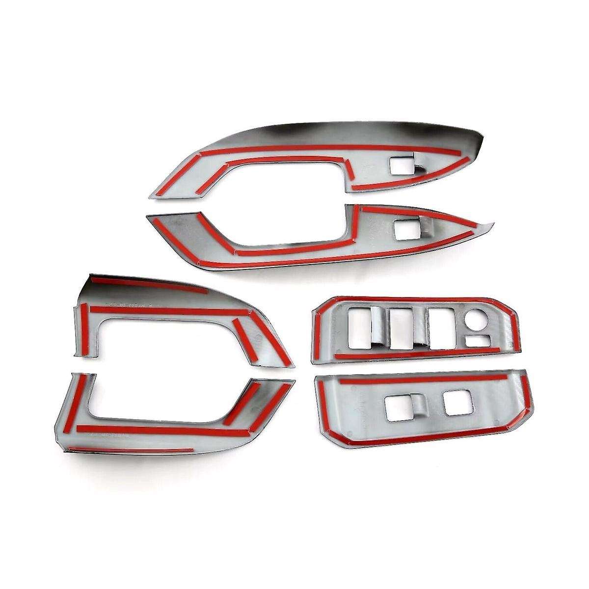 for Land Cruiser Lc300 2022 2023 Door Armrest Window Lift Cover Trim Decoration - Abs Carbon Fiber